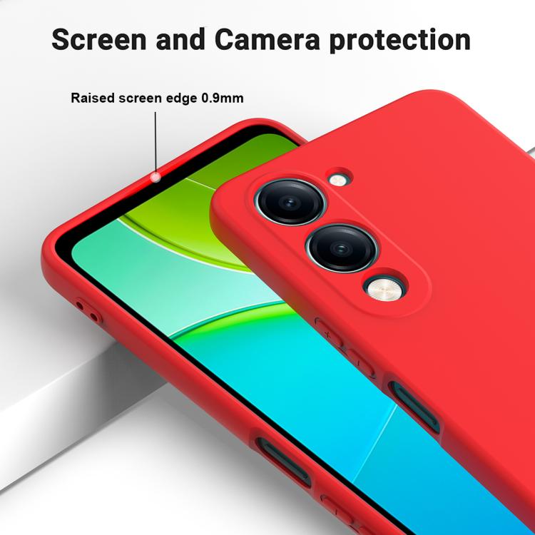 For vivo Y04 4G / Y29s 5G / Y19e India Solid Color Liquid Silicone Dropproof Full Coverage Phone Case