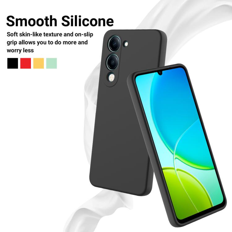 For vivo Y04 4G / Y29s 5G / Y19e India Solid Color Liquid Silicone Dropproof Full Coverage Phone Case