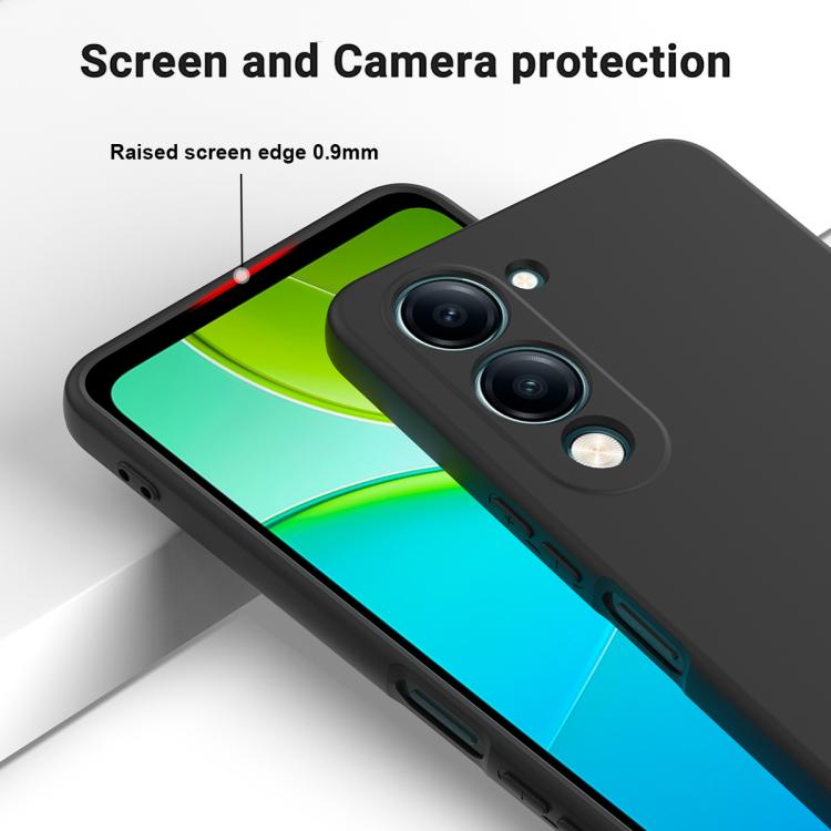 For vivo Y04 4G / Y29s 5G / Y19e India Solid Color Liquid Silicone Dropproof Full Coverage Phone Case
