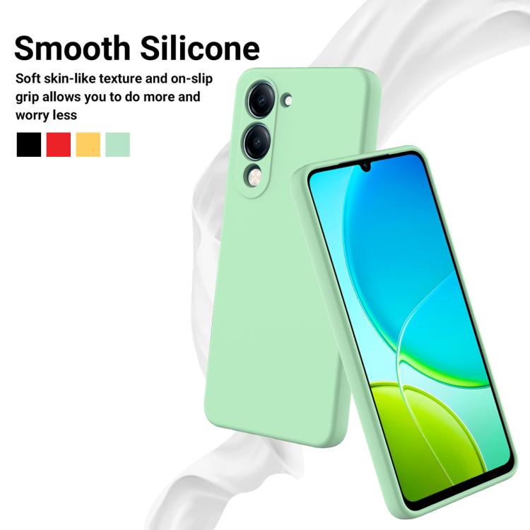 For vivo Y04 4G / Y29s 5G / Y19e India Solid Color Liquid Silicone Dropproof Full Coverage Phone Case