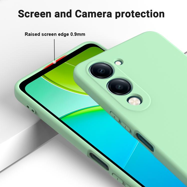 For vivo Y04 4G / Y29s 5G / Y19e India Solid Color Liquid Silicone Dropproof Full Coverage Phone Case