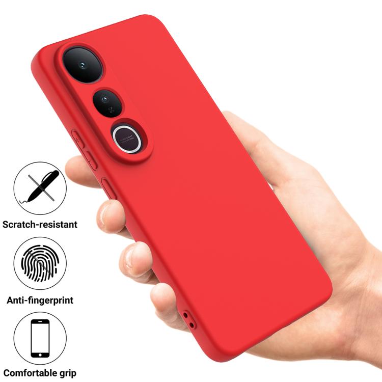 For vivo V50 Lite 4G / 5G Solid Color Liquid Silicone Dropproof Full Coverage Phone Case