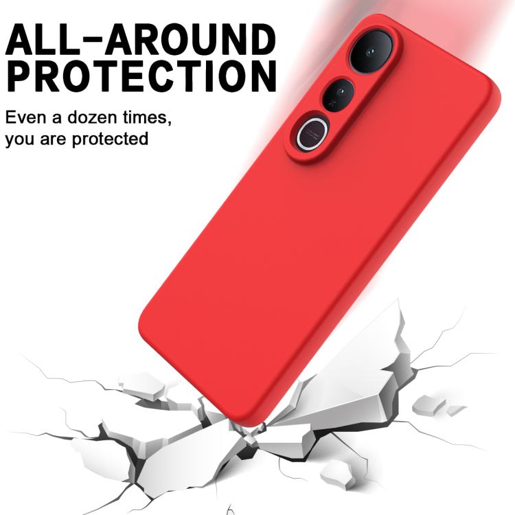 For vivo V50 Lite 4G / 5G Solid Color Liquid Silicone Dropproof Full Coverage Phone Case