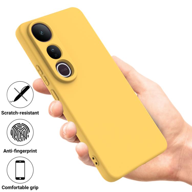 For vivo V50 Lite 4G / 5G Solid Color Liquid Silicone Dropproof Full Coverage Phone Case