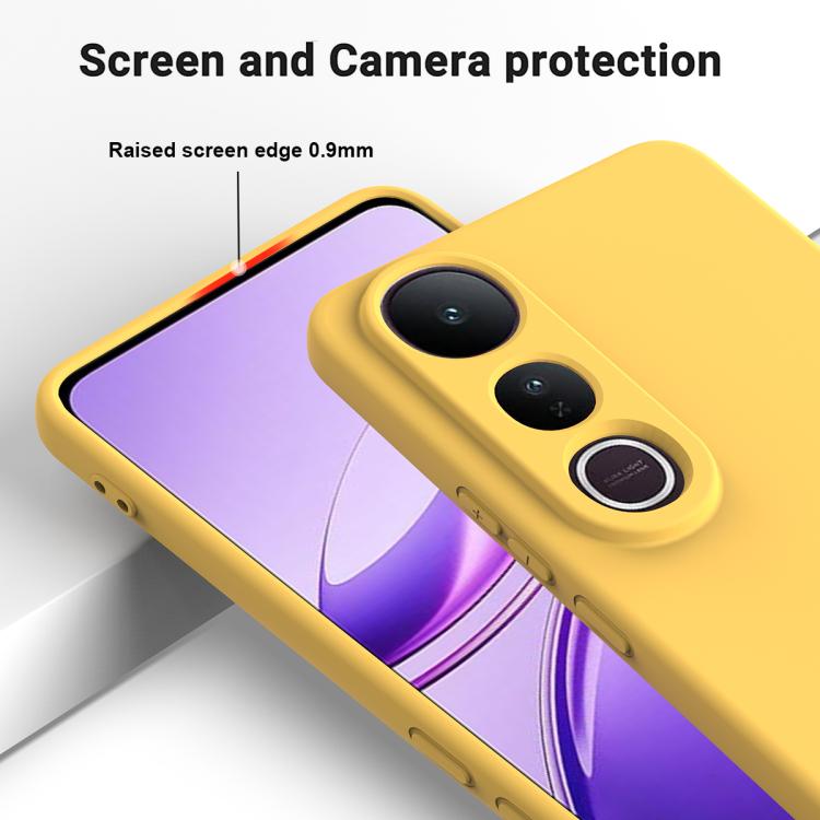 For vivo V50 Lite 4G / 5G Solid Color Liquid Silicone Dropproof Full Coverage Phone Case