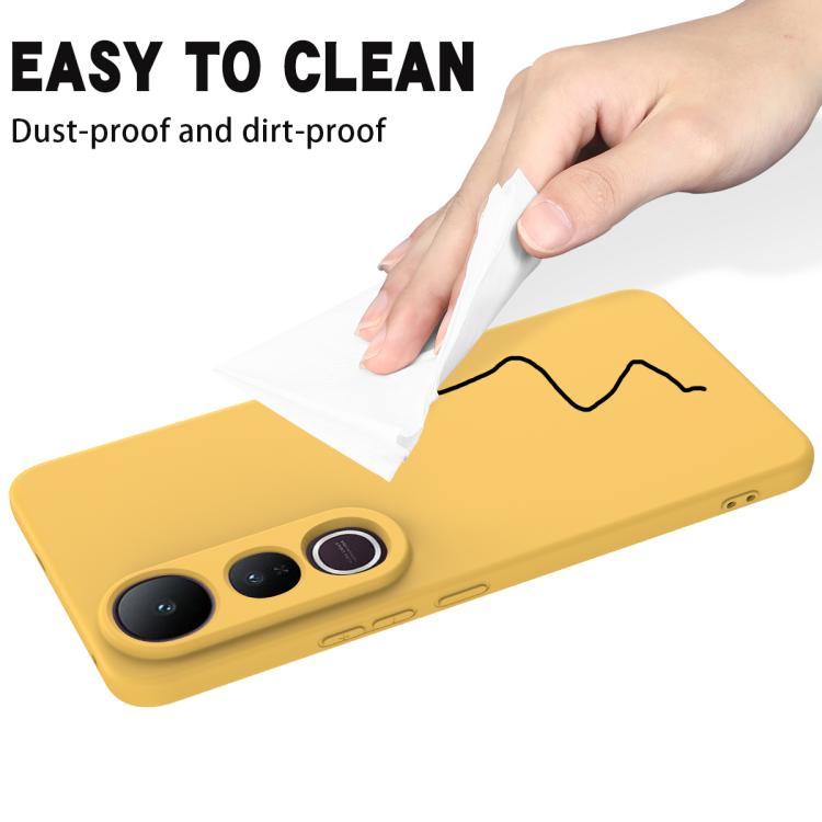 For vivo V50 Lite 4G / 5G Solid Color Liquid Silicone Dropproof Full Coverage Phone Case