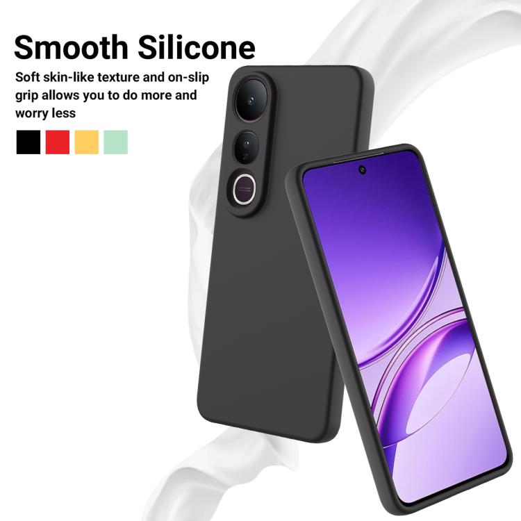 For vivo V50 Lite 4G / 5G Solid Color Liquid Silicone Dropproof Full Coverage Phone Case