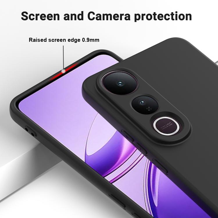 For vivo V50 Lite 4G / 5G Solid Color Liquid Silicone Dropproof Full Coverage Phone Case