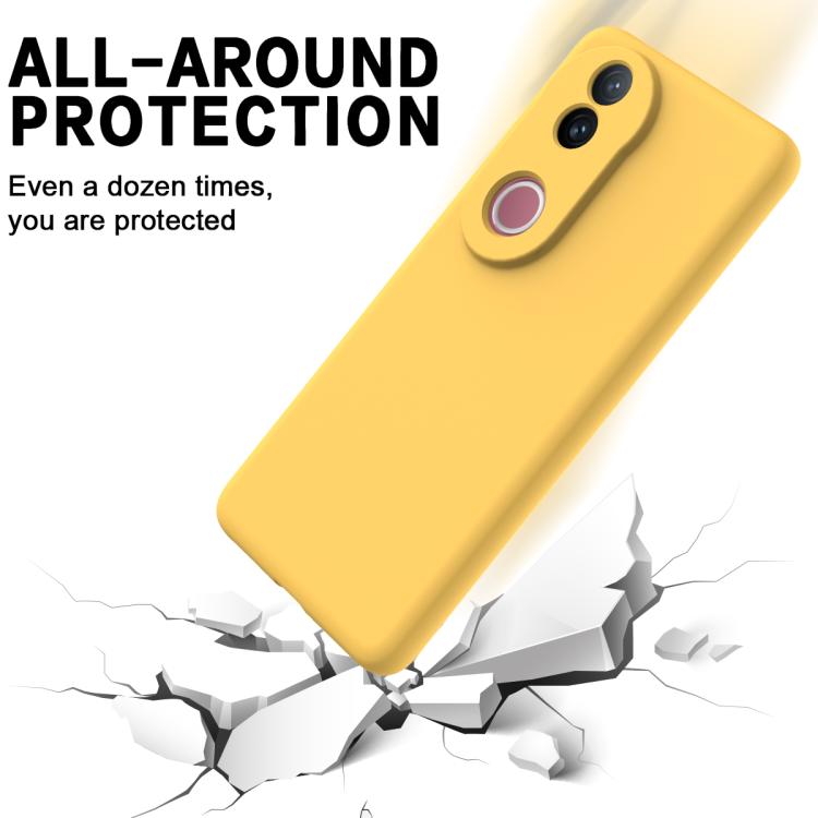 For vivo V50e 5G Solid Color Liquid Silicone Dropproof Full Coverage Phone Case