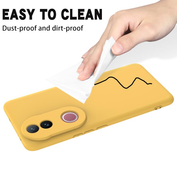 For vivo V50e 5G Solid Color Liquid Silicone Dropproof Full Coverage Phone Case