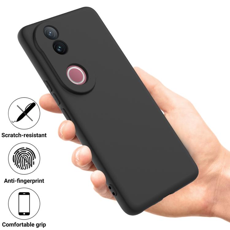 For vivo V50e 5G Solid Color Liquid Silicone Dropproof Full Coverage Phone Case