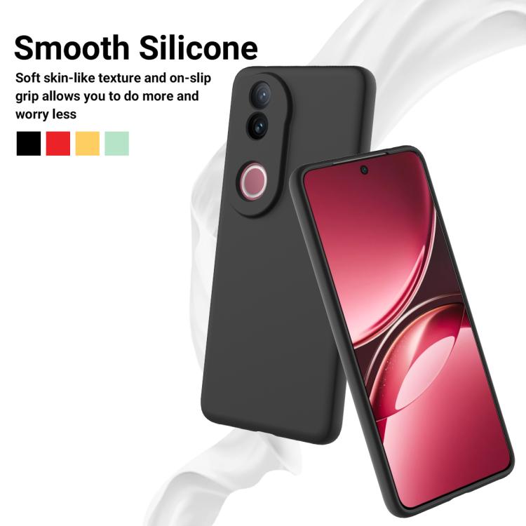 For vivo V50e 5G Solid Color Liquid Silicone Dropproof Full Coverage Phone Case