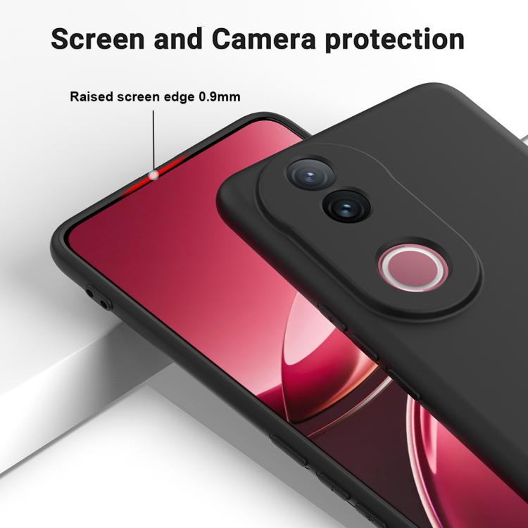 For vivo V50e 5G Solid Color Liquid Silicone Dropproof Full Coverage Phone Case