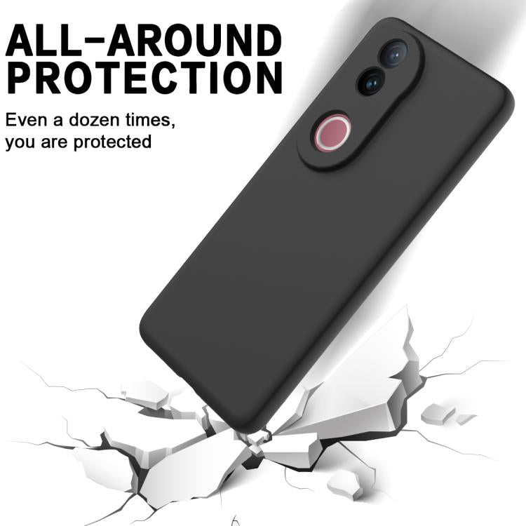 For vivo V50e 5G Solid Color Liquid Silicone Dropproof Full Coverage Phone Case