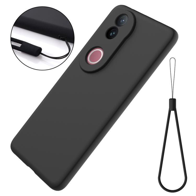 For vivo V50e 5G Solid Color Liquid Silicone Dropproof Full Coverage Phone Case