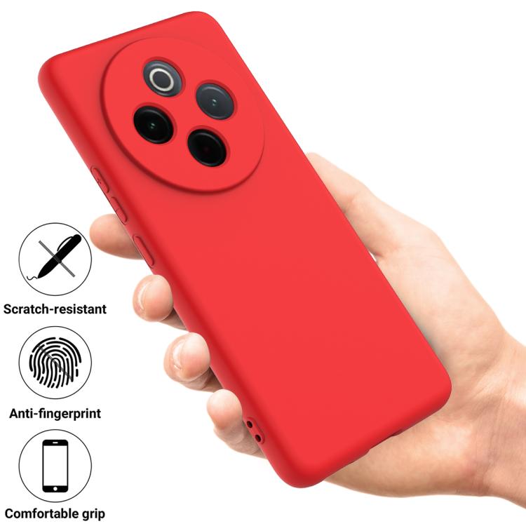 For vivo Y300 Pro+ / iQOO Z10 Solid Color Liquid Silicone Dropproof Full Coverage Phone Case