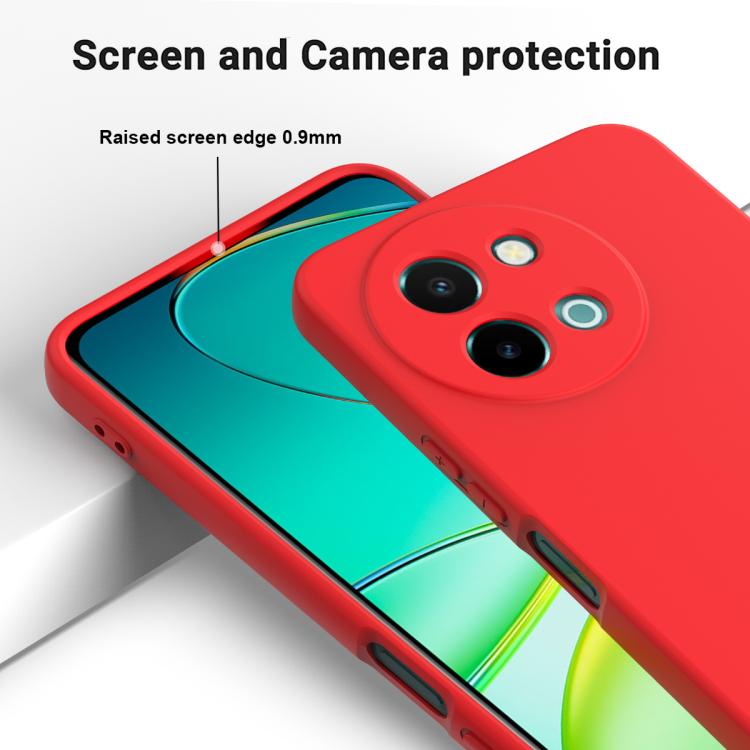 For vivo Y58 5G Solid Color Liquid Silicone Dropproof Full Coverage Phone Case