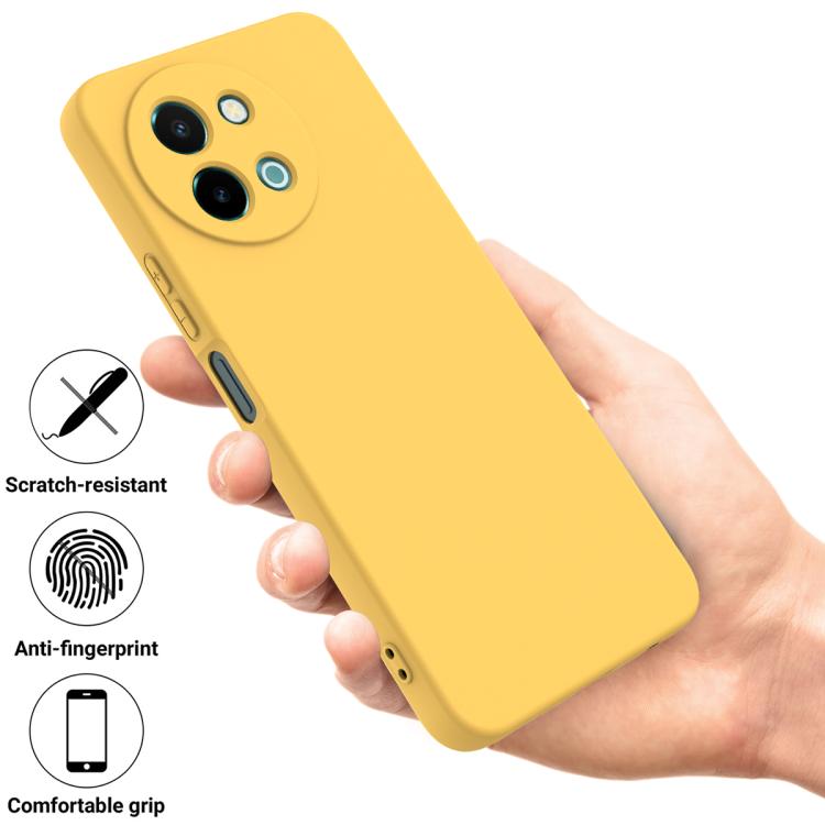 For vivo Y58 5G Solid Color Liquid Silicone Dropproof Full Coverage Phone Case