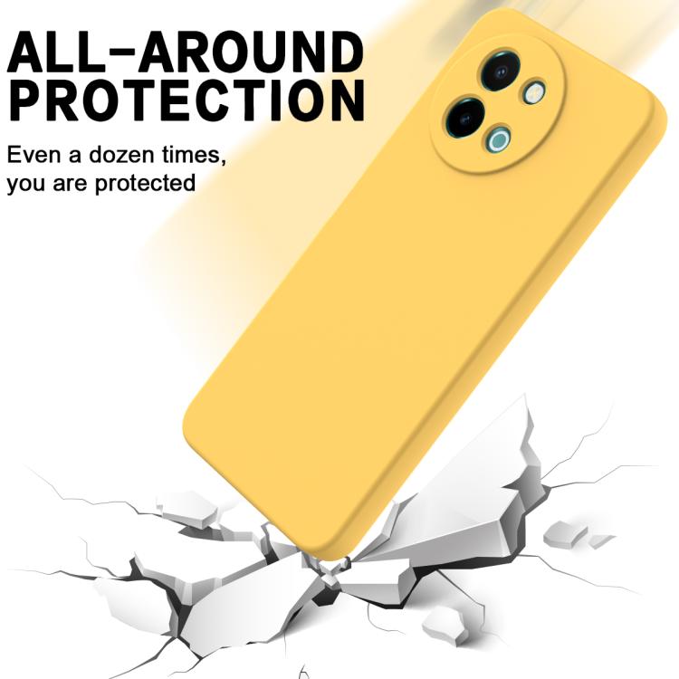 For vivo Y58 5G Solid Color Liquid Silicone Dropproof Full Coverage Phone Case