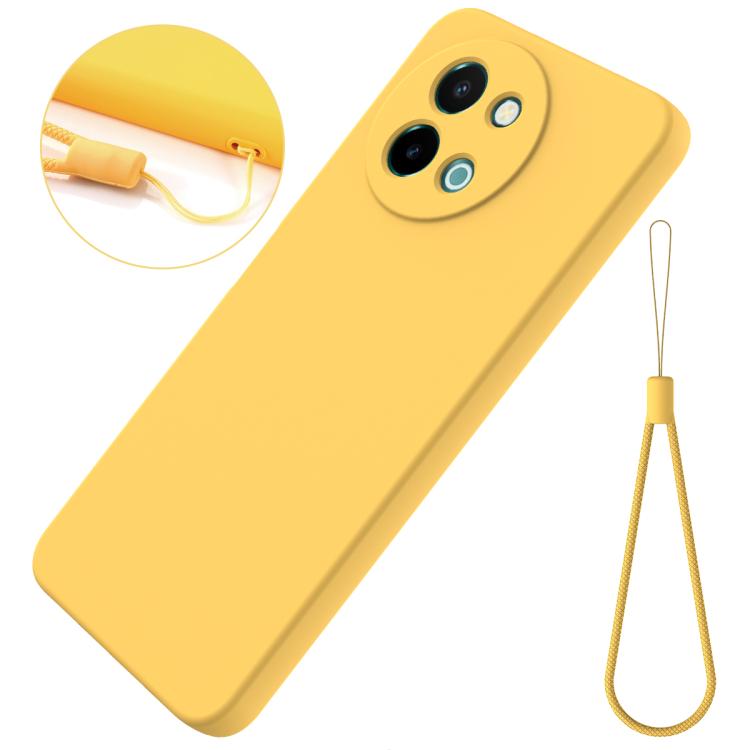 For vivo Y58 5G Solid Color Liquid Silicone Dropproof Full Coverage Phone Case