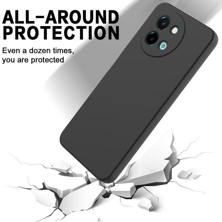 For vivo Y58 5G Solid Color Liquid Silicone Dropproof Full Coverage Phone Case