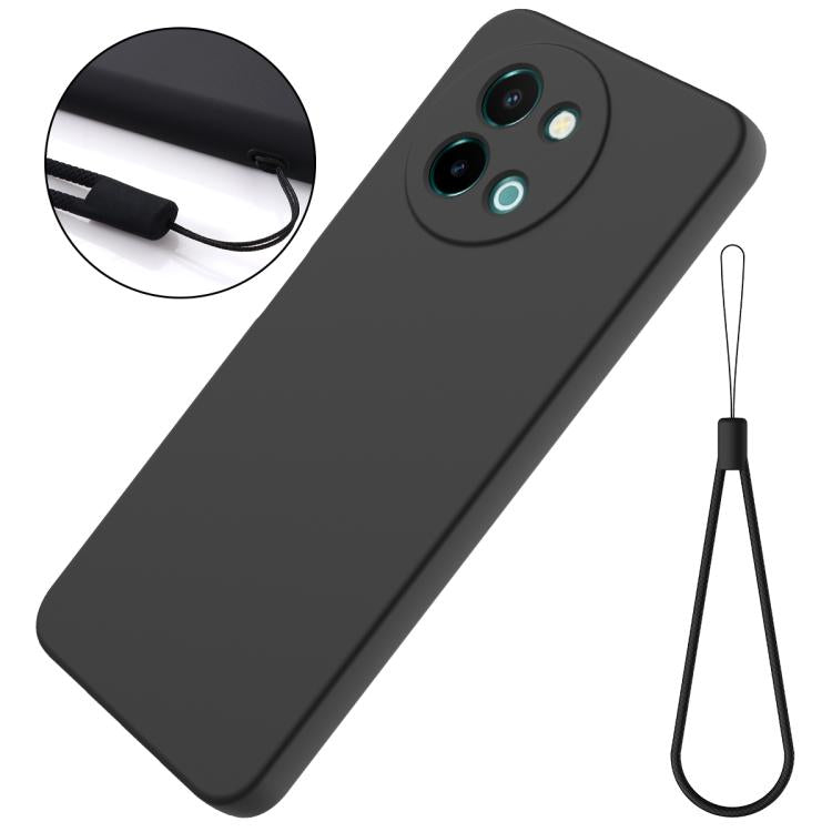 For vivo Y58 5G Solid Color Liquid Silicone Dropproof Full Coverage Phone Case
