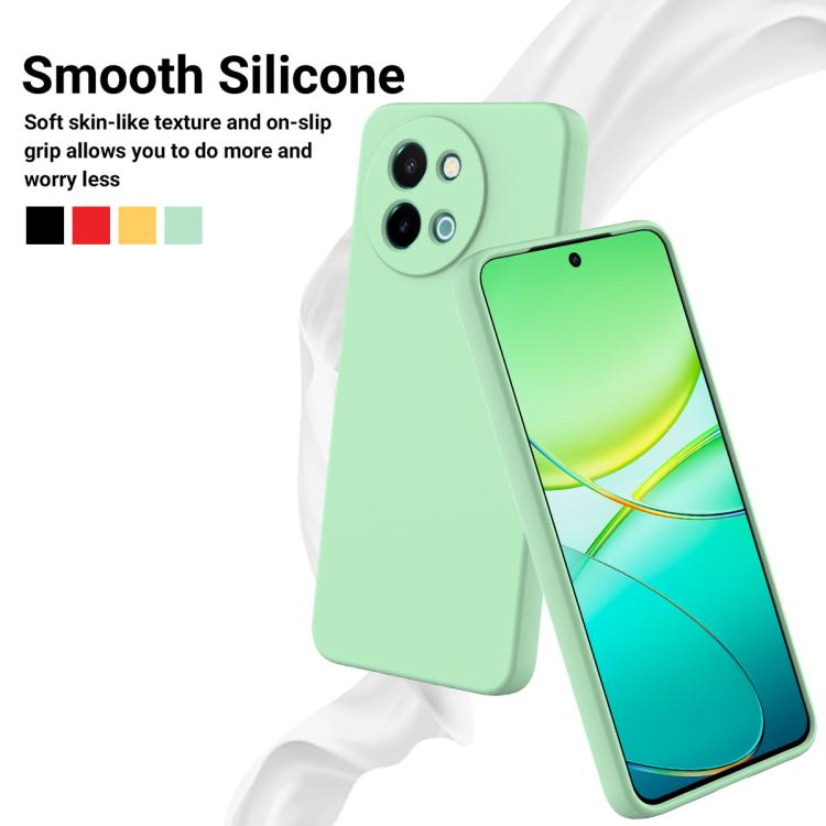 For vivo Y58 5G Solid Color Liquid Silicone Dropproof Full Coverage Phone Case