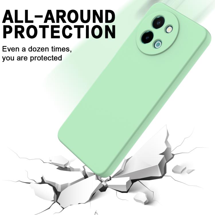 For vivo Y58 5G Solid Color Liquid Silicone Dropproof Full Coverage Phone Case