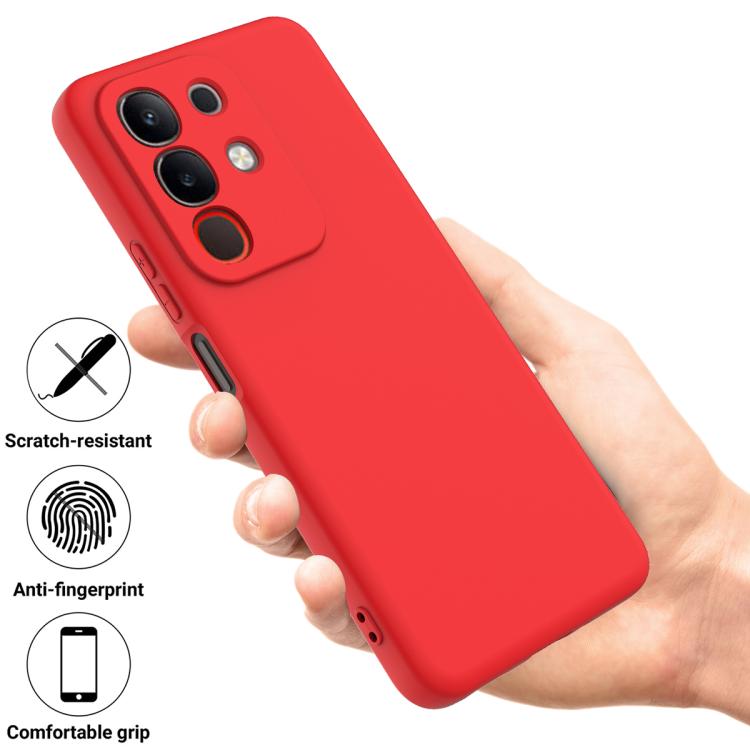 For vivo Y300T / iQOO Z10x Solid Color Liquid Silicone Dropproof Full Coverage Phone Case