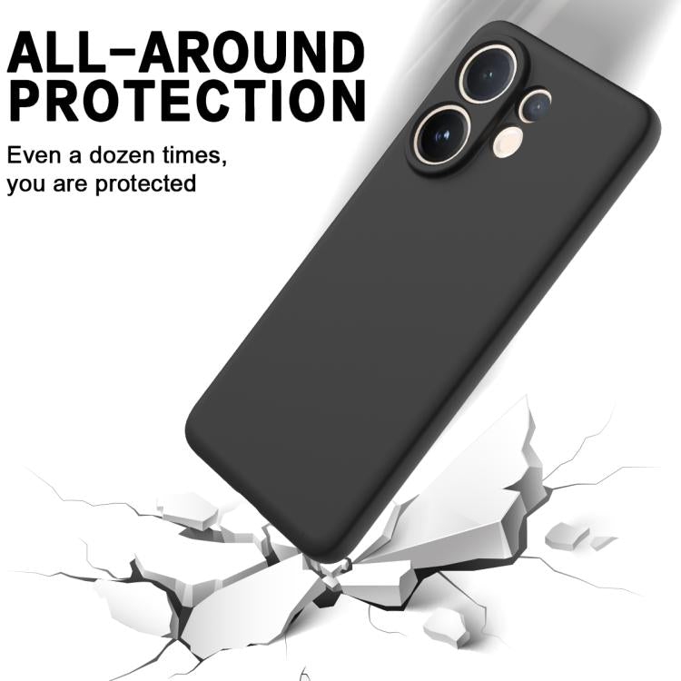 For vivo V60e / V60 5G / T4 Pro 5G Solid Color Liquid Silicone Dropproof Full Coverage Phone Case