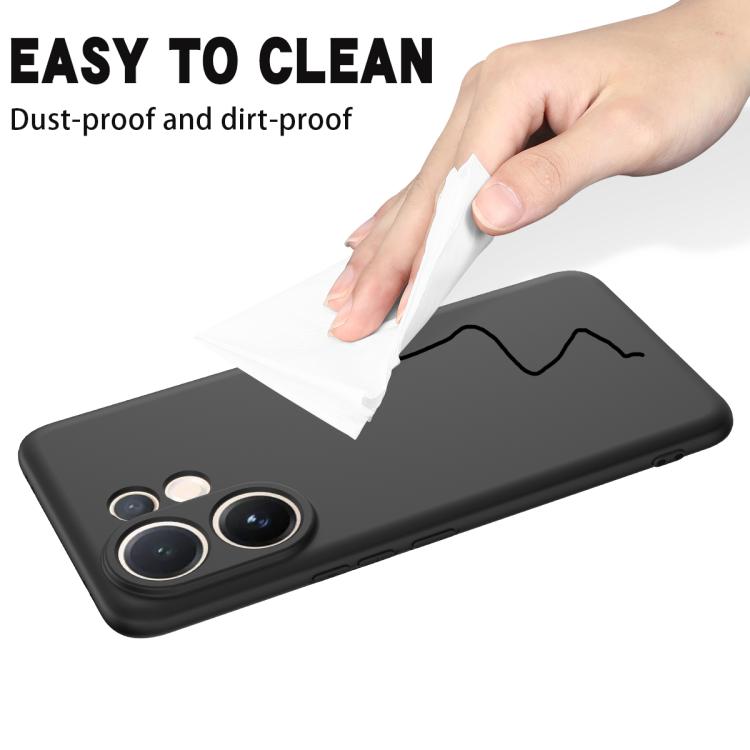 For vivo V60e / V60 5G / T4 Pro 5G Solid Color Liquid Silicone Dropproof Full Coverage Phone Case