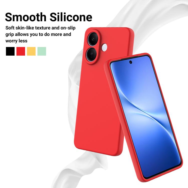 For vivo V60 Lite 4G / 5G Solid Color Liquid Silicone Dropproof Full Coverage Phone Case