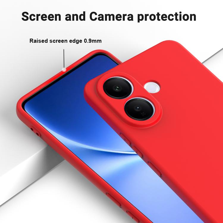 For vivo V60 Lite 4G / 5G Solid Color Liquid Silicone Dropproof Full Coverage Phone Case