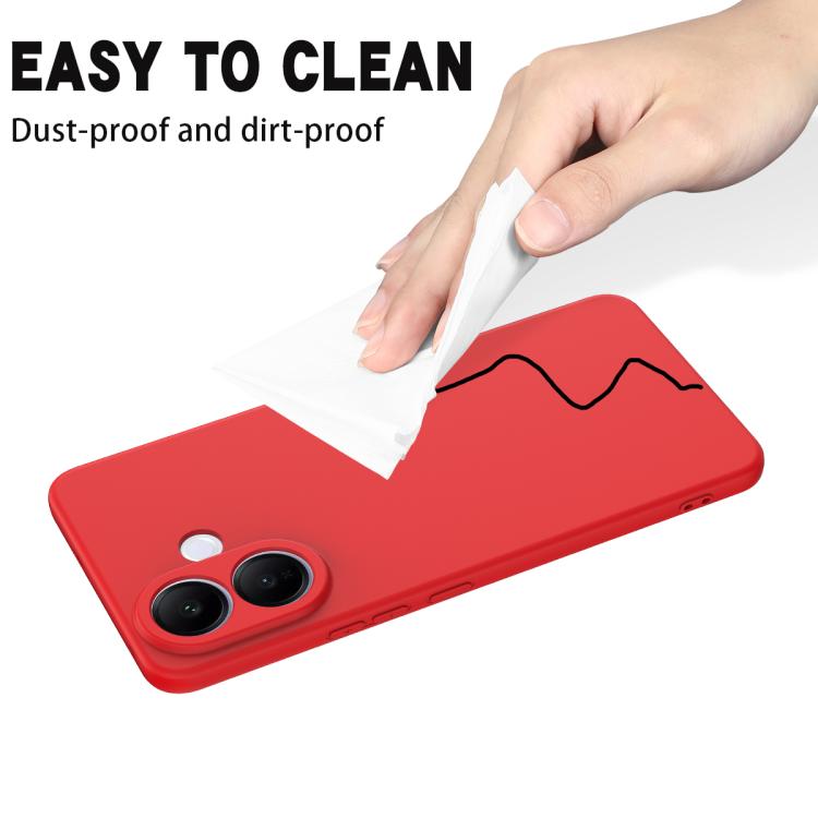 For vivo V60 Lite 4G / 5G Solid Color Liquid Silicone Dropproof Full Coverage Phone Case