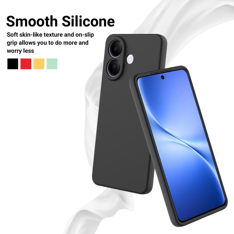For vivo V60 Lite 4G / 5G Solid Color Liquid Silicone Dropproof Full Coverage Phone Case