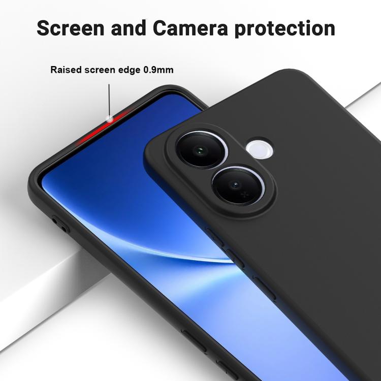 For vivo V60 Lite 4G / 5G Solid Color Liquid Silicone Dropproof Full Coverage Phone Case