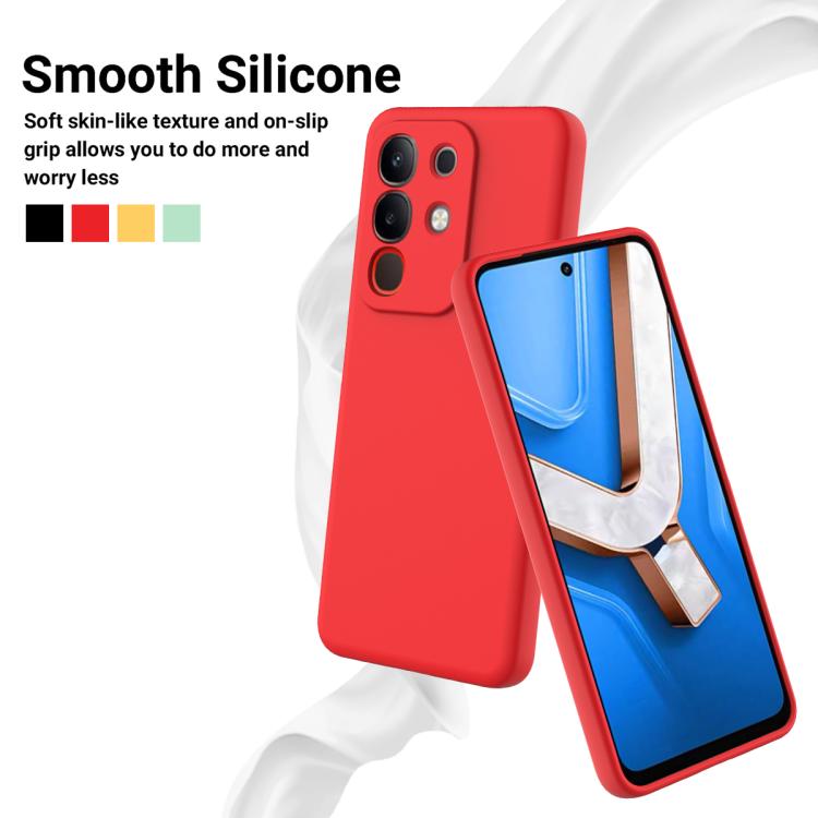 For vivo Y31 Pro 5G Solid Color Liquid Silicone Dropproof Full Coverage Phone Case