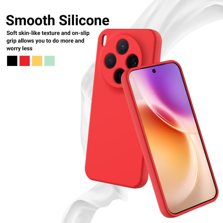 For vivo X300 5G Solid Color Liquid Silicone Dropproof Full Coverage Phone Case