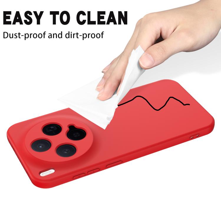 For vivo X300 5G Solid Color Liquid Silicone Dropproof Full Coverage Phone Case