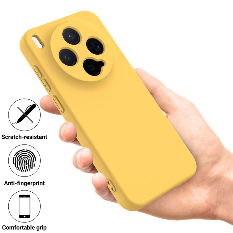 For vivo X300 5G Solid Color Liquid Silicone Dropproof Full Coverage Phone Case