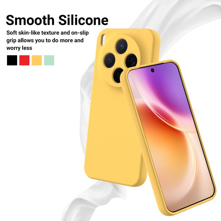 For vivo X300 5G Solid Color Liquid Silicone Dropproof Full Coverage Phone Case