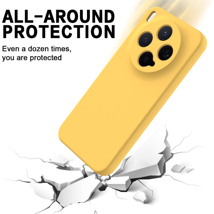 For vivo X300 5G Solid Color Liquid Silicone Dropproof Full Coverage Phone Case