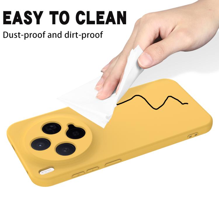 For vivo X300 5G Solid Color Liquid Silicone Dropproof Full Coverage Phone Case