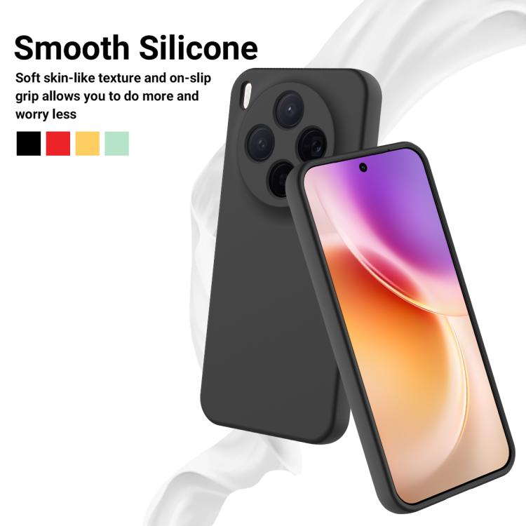 For vivo X300 5G Solid Color Liquid Silicone Dropproof Full Coverage Phone Case