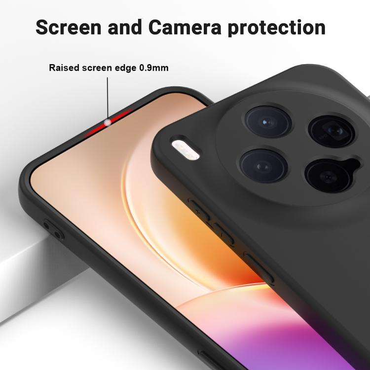 For vivo X300 5G Solid Color Liquid Silicone Dropproof Full Coverage Phone Case