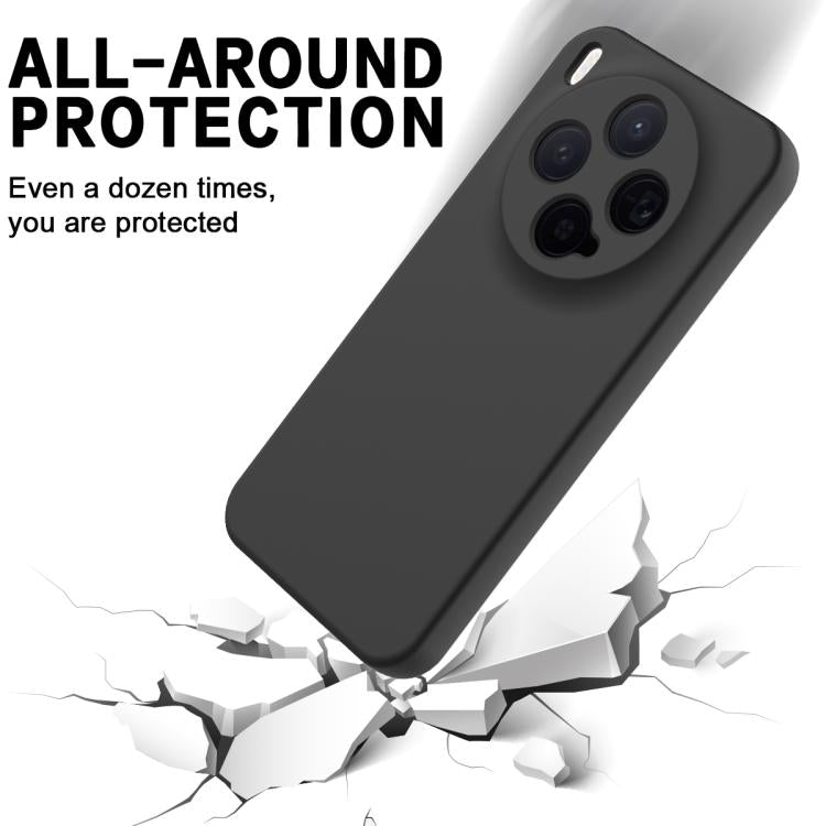 For vivo X300 5G Solid Color Liquid Silicone Dropproof Full Coverage Phone Case