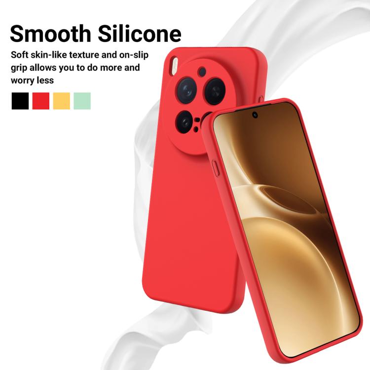 For vivo X300 Pro 5G Solid Color Liquid Silicone Dropproof Full Coverage Phone Case