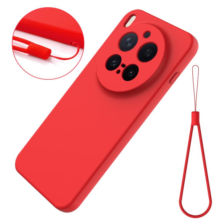 For vivo X300 Pro 5G Solid Color Liquid Silicone Dropproof Full Coverage Phone Case