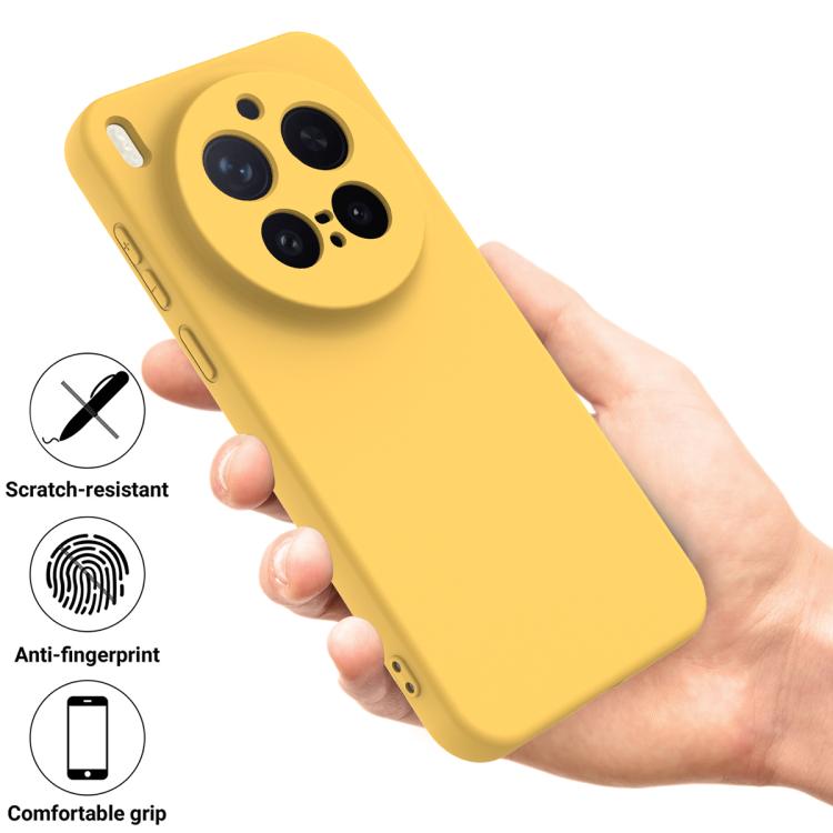 For vivo X300 Pro 5G Solid Color Liquid Silicone Dropproof Full Coverage Phone Case