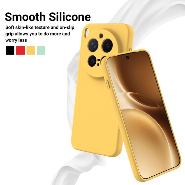 For vivo X300 Pro 5G Solid Color Liquid Silicone Dropproof Full Coverage Phone Case